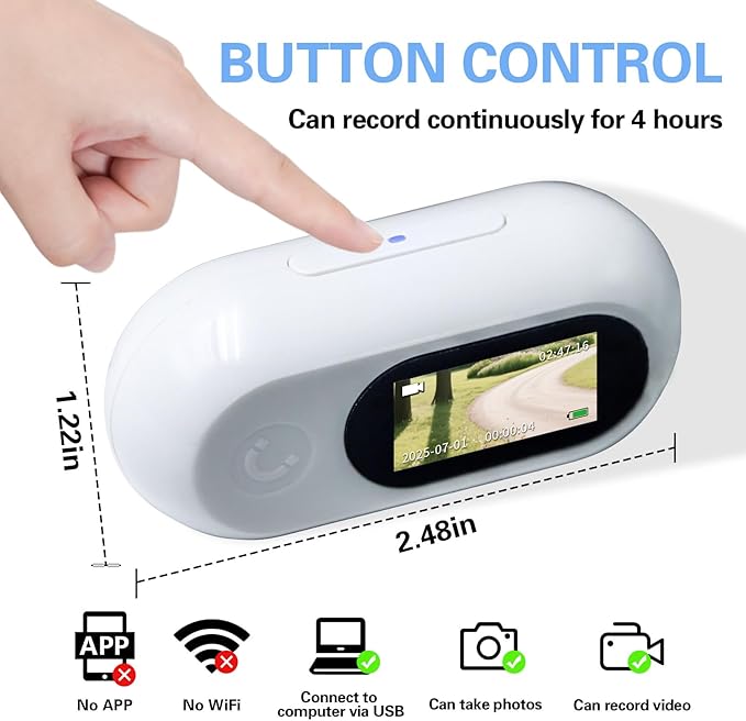 Pet Camera Collar with Air Tracker Tag, 1080P HD Wireless Dog Neck Cam Compact - Image 6