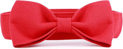 Segarty Dog Bowties for Medium Large Dogs, Adjustable Red Bowtie Collar by Segarty
