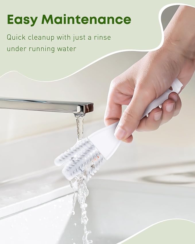 Pawfly 2 Pcs Bird Cage Cleaner Brush, 2-in-1 Bird Cage Cleaning Brush, Bird - Image 4