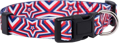Native Pup American Flag Dog Collar- Red White and Blue- Patriotic Collars by NativePup