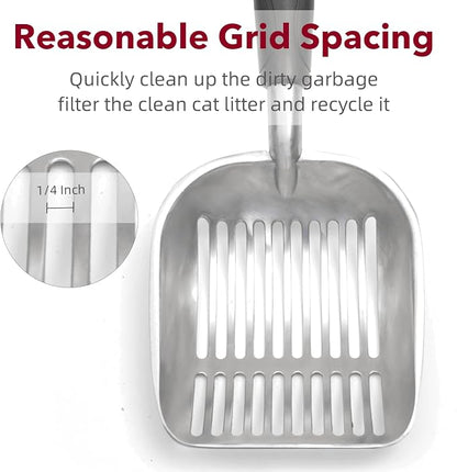 Cat Litter Scoop, Kitty Metal Scooper, Aluminum Alloy Sifter, Kitten Pooper - Image 6