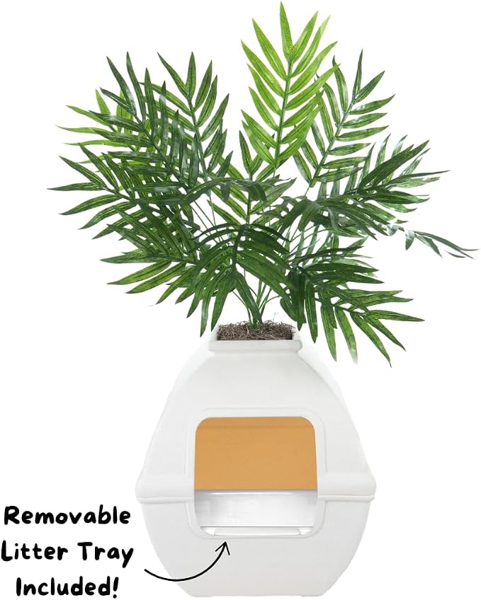 Good Pet Stuff Hidden Litter Box Planter, Decorative Cat Litter Enclosure - Image 4