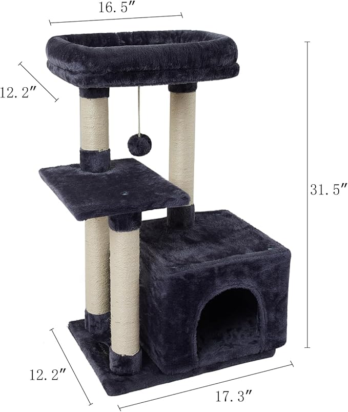 FISH&NAP Cute Cat Tree Kitten Cat Tower - Image 6