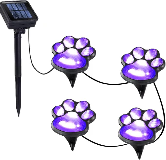 Paw Print Solar Lights by BlunemLights
