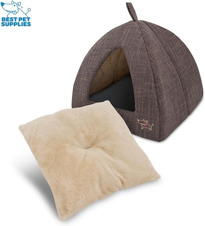 Best Pet Supplies Dog House Bed Crate Mat Tent Indoor Round Soft Plush - Image 2