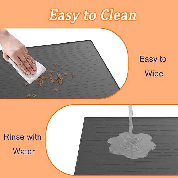 31.8"x23.8" Extra Large Pet Food Mat, Silicone Dog Mats - Image 6
