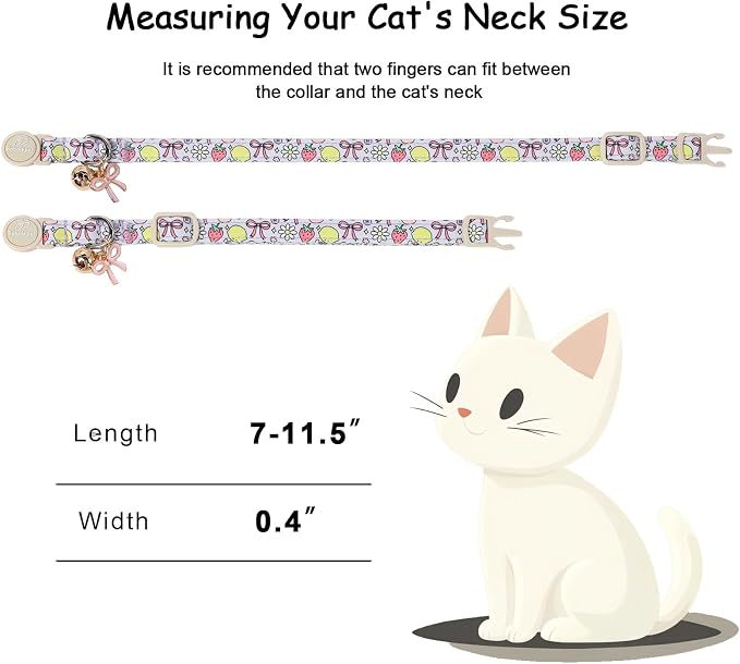2 Pack Sweet Girly Cat Collars - Image 4