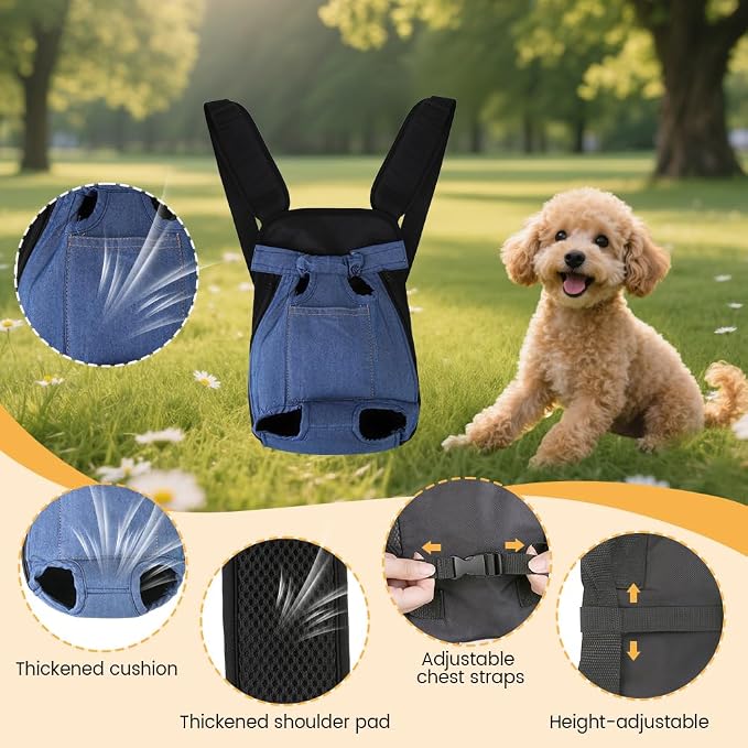 Inspack Dog Backpack Carrier/Cat Carrier, Adjustable Pet Front Carriers Travel - Image 4