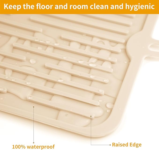 Ptlom Pet Placemat for Dog and Cat, Anti-Slip Waterproof Dogs Feeding Mat - Image 8