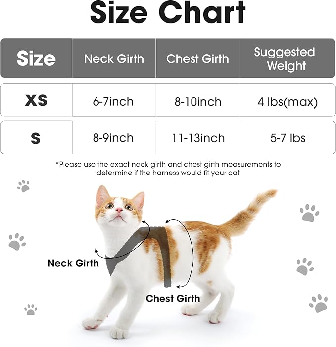 Cat Vest Harness and Leash Set for Walking Escape Proof, Adjustable Kitten - Image 2