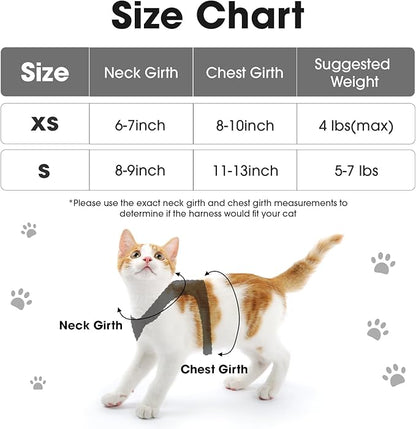Cat Vest Harness and Leash Set for Walking Escape Proof, Adjustable Kitten - Image 2