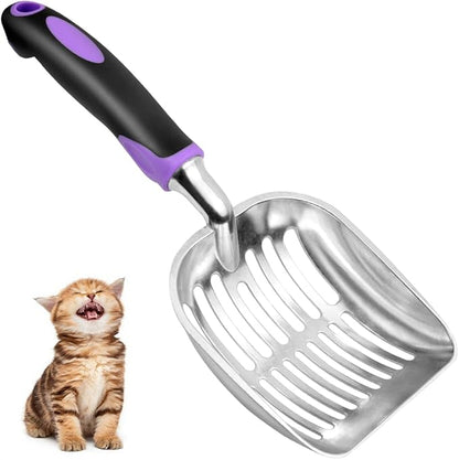 Cat Litter Scoop, Metal Cat Scooper, Rubber Handle Scoop, Sifting Shovel – by Showvigorismorethanjustabranditsalifestyle