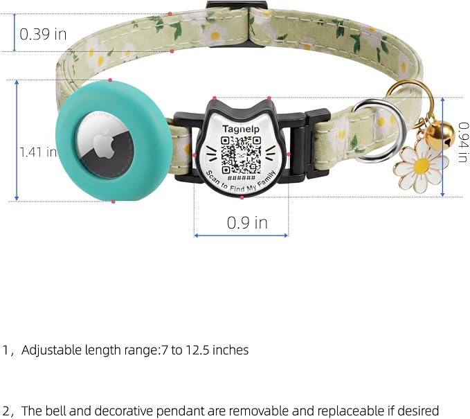 Cute Floral Breakaway Cat Collar - Image 8