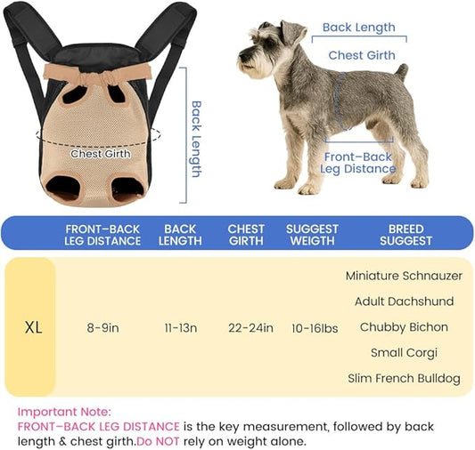 Dog Backpack Carrier, Pet Sling Front Backpack - Image 2