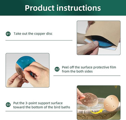 Bird Bath Copper Disk, Pure Copper Bird Bath Purification Disc, Save Cleaning - Image 4