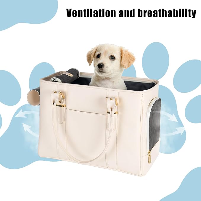 Fashion Pet Carrier Dog Purse Cat Bag Soft-Sided Carriers Travel Airline - Image 3