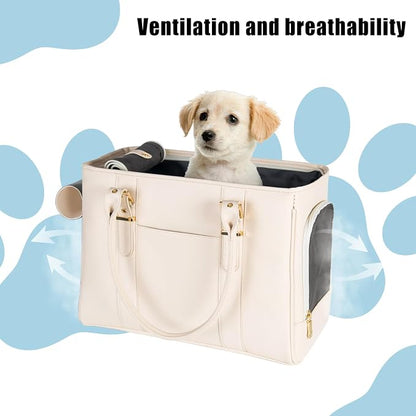 Fashion Pet Carrier Dog Purse Cat Bag Soft-Sided Carriers Travel Airline - Image 3