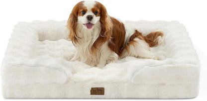 Orthopedic Dog Bed for Large Medium Size Dog, Soft and Warm Faux Fur Sofa for by COZYKISS