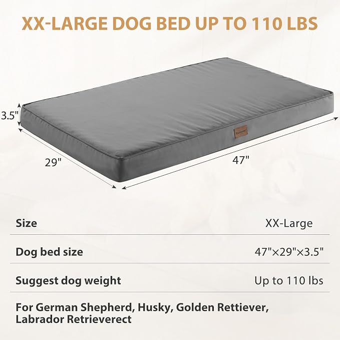 BFPETHOME Outdoor Dog Beds for Large Dogs, Waterproof Dog Bed for Medium - Image 4