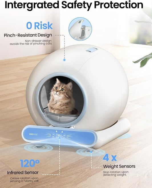 Self Cleaning Litter Box, Integrated Safety Automatic Cat Litter Box Self - Image 2