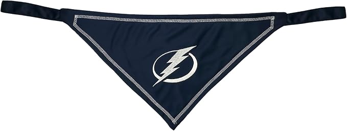 Pets First NHL Tampa Bay Lightning TIE Bandana, Size Small/Medium. Dog Bandana - Image 2