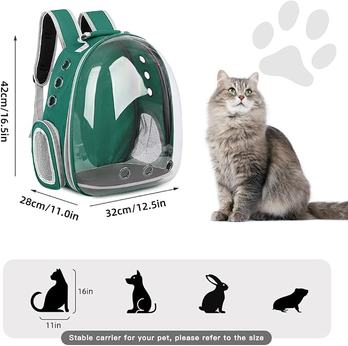 Pet Backpack Carrier, Bubble Backpack Cat Carrier, Pets and Small Dogs - Image 5