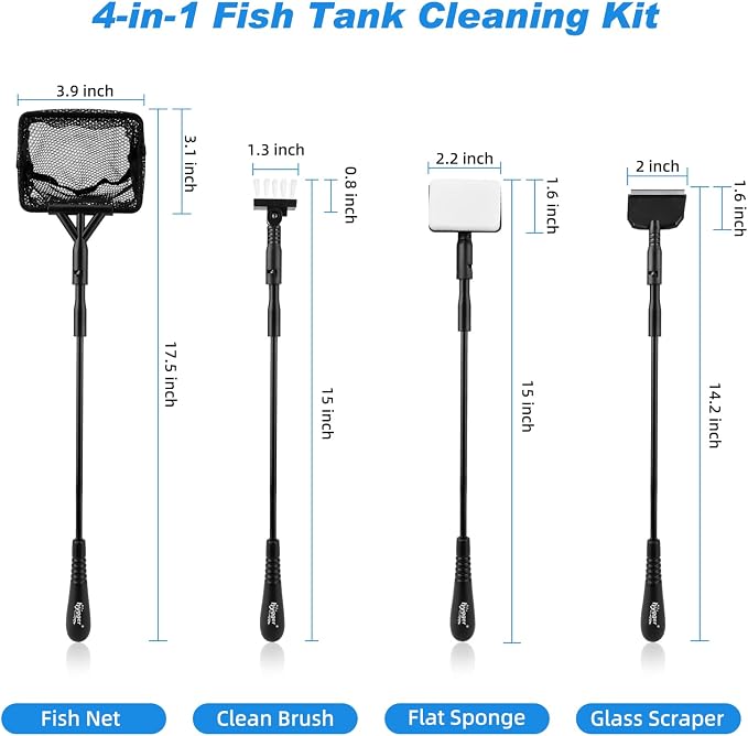 hygger Small Fish Tank Cleaner, Aquarium Cleaning Tools Kit - Image 5