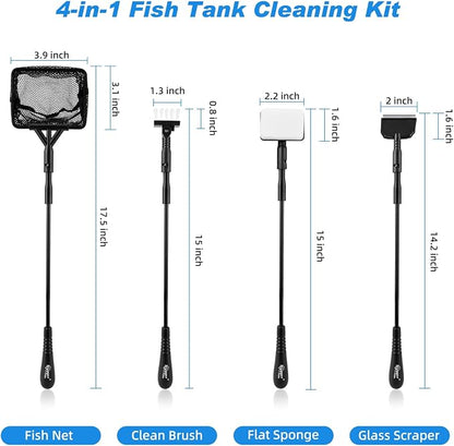 hygger Small Fish Tank Cleaner, Aquarium Cleaning Tools Kit - Image 5