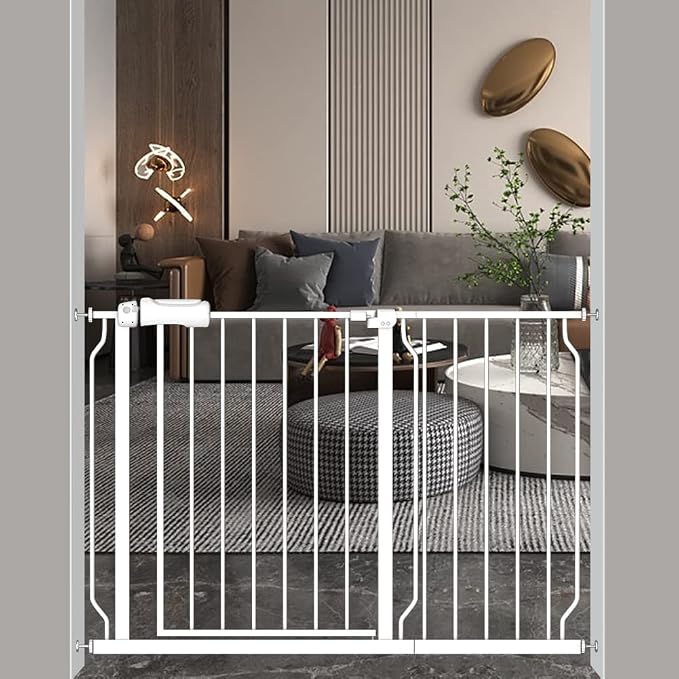 Extra Wide Baby Gate 14.17in Wide Extensions Walk Through Baby Gate Pressure - Image 5