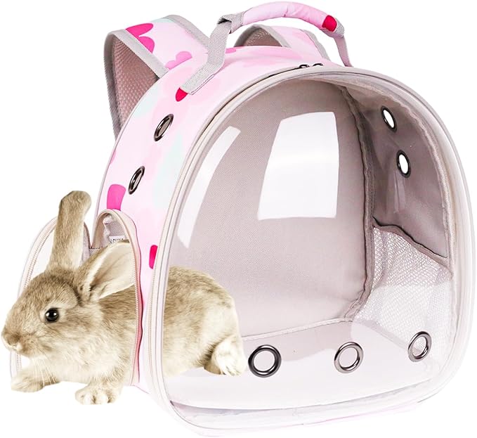 Portable Small Animal Backpack Travel Breathable Pet Carrier Bag Cages by LightUpYourPetsLife