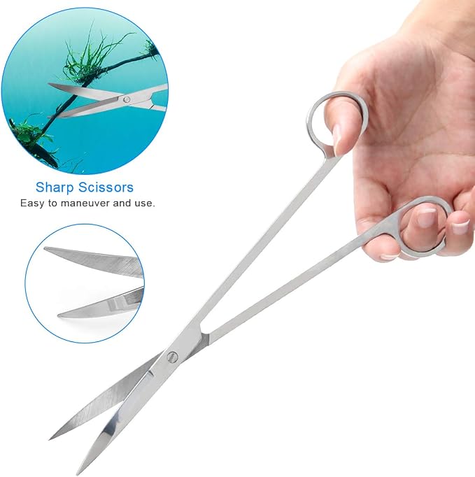 7 in 1 Aquarium Aquascape Tool Kit 15 inch, Aquatic Plant Extra Long - Image 4