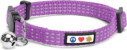 Pawtitas Reflective Purple Cat Collar by Pawtitas