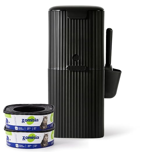 Cat Litter Trash Can for Odor Control, Hands-Free Patent Structure Litter by Zomisia