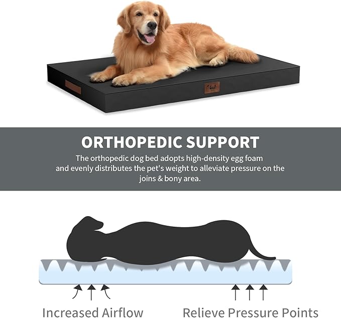 Outdoor Dog Bed for Small Dogs, Waterproof Dog Crate Bed for Medium Dogs Cats - Image 2