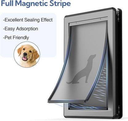 Dog Door for Exterior Door, Antirust & Heavy Duty Doggie Door, Aluminum Doggy - Image 3