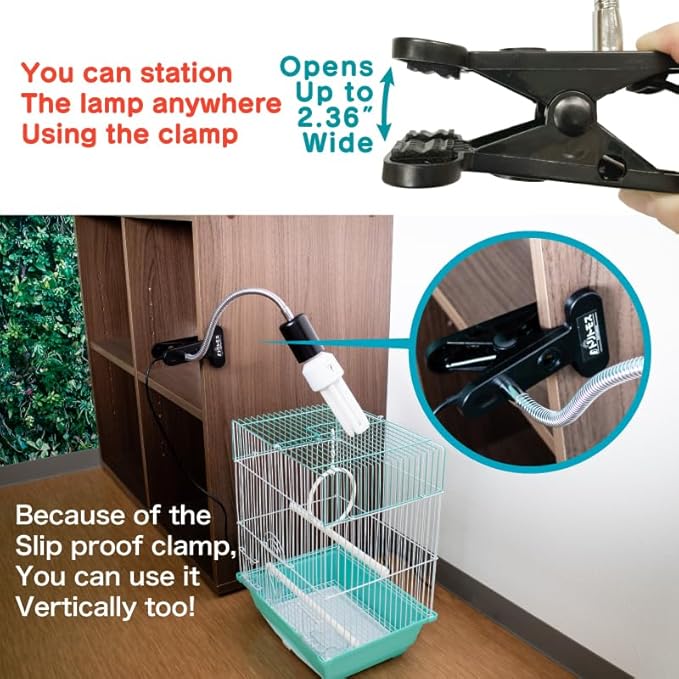 FUNKS TORITOMOSU Bird Cage UVB Light Combo Kit, AvianSun Lamp 2.4% UVB UVA 20W - Image 7