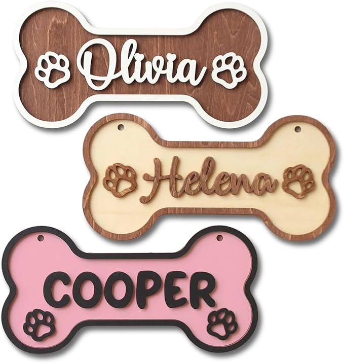 Custom Dog Room Decor Dog Crate Accessories Name Plate Doghouse Name Sign Decor by Unknown