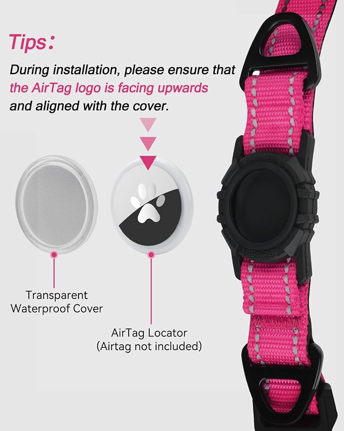 Joytale Airtag Dog Collar, Reflective Pet Collar - Image 3