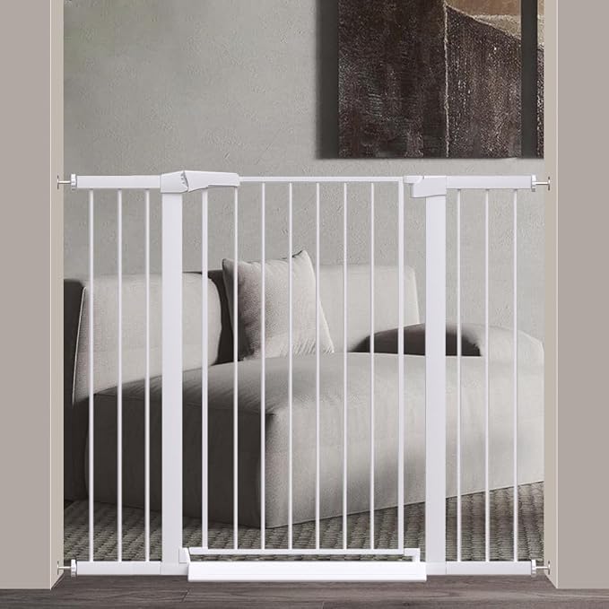 Fairy Baby 38" Extra Tall Pet Gate, 29.5"-48.8" Extra Wide Long Baby Gate by FairyBaby