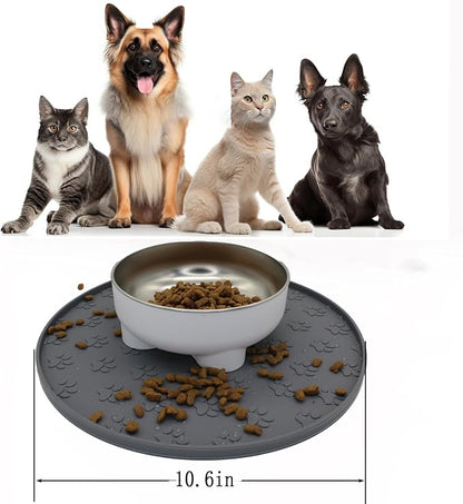 Silicone pet Food mat, Dog Food and Water mat, Raised Edge Rubber mat - Image 2