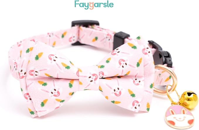 Faygarsle 2 Pack Easter Day Cat Collar Cute Rabbit Easter Eggs Printed Collar - Image 5