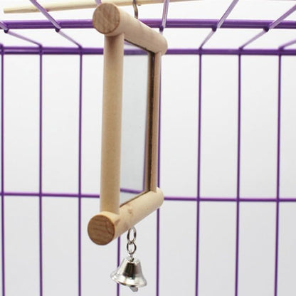Hypeety Pet Bird Mirror with Bell Interactive Parrot Toy - Image 4
