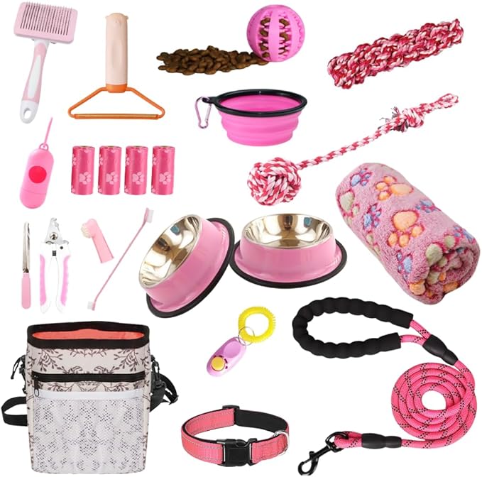 PupLuxe Puppy Starter Kit | Pink 22 Piece Great by PupLuxe