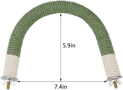 Hypeety Bird Perches Parrot U Shape Natural Wood Hemp Rope Stand Perch Bird - Image 2
