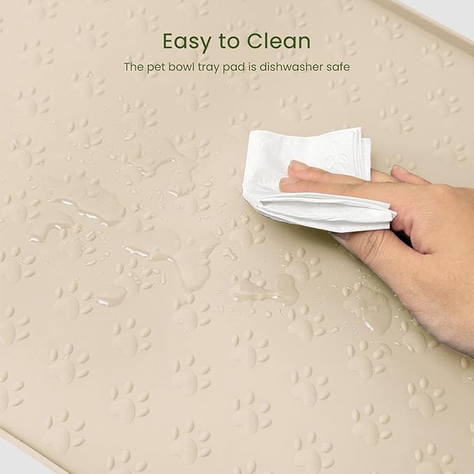 Dog Food Mat Anti-Slip Silicone Dog Bowl Mat Thicker Pet Placemat Waterproof - Image 9