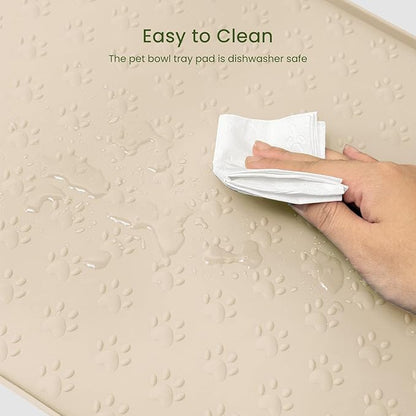 Dog Food Mat Anti-Slip Silicone Dog Bowl Mat Thicker Pet Placemat Waterproof - Image 9