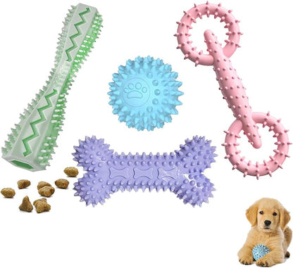 4 Pack Puppy Toys for 2-8 Months Pets Dog Chew Toy for Small Puppies Teething by Cdyzqikm