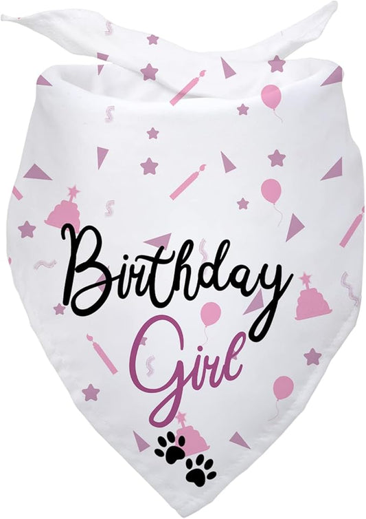 Dog Birthday Girl Happy Birthday Dog Bandana by Yishuliwu