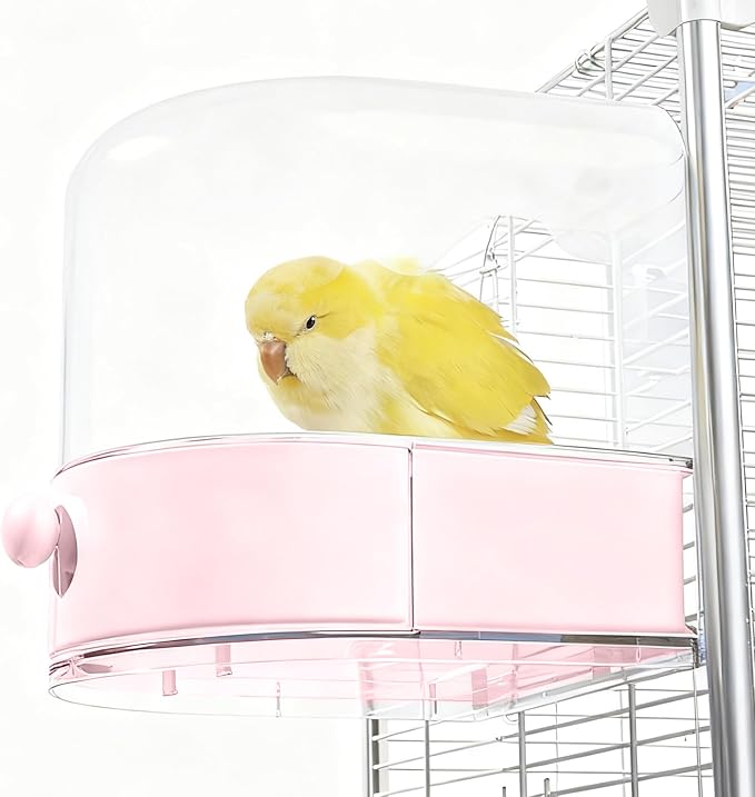 mini&moe Bird Bath for Cage, 4 in 1 Multifunction Birds House/Bath/Litter by MiniMoe