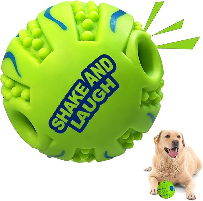 Spiky Interactive Dog Toys Ball, Shaking by SHAKEANDLAUGH